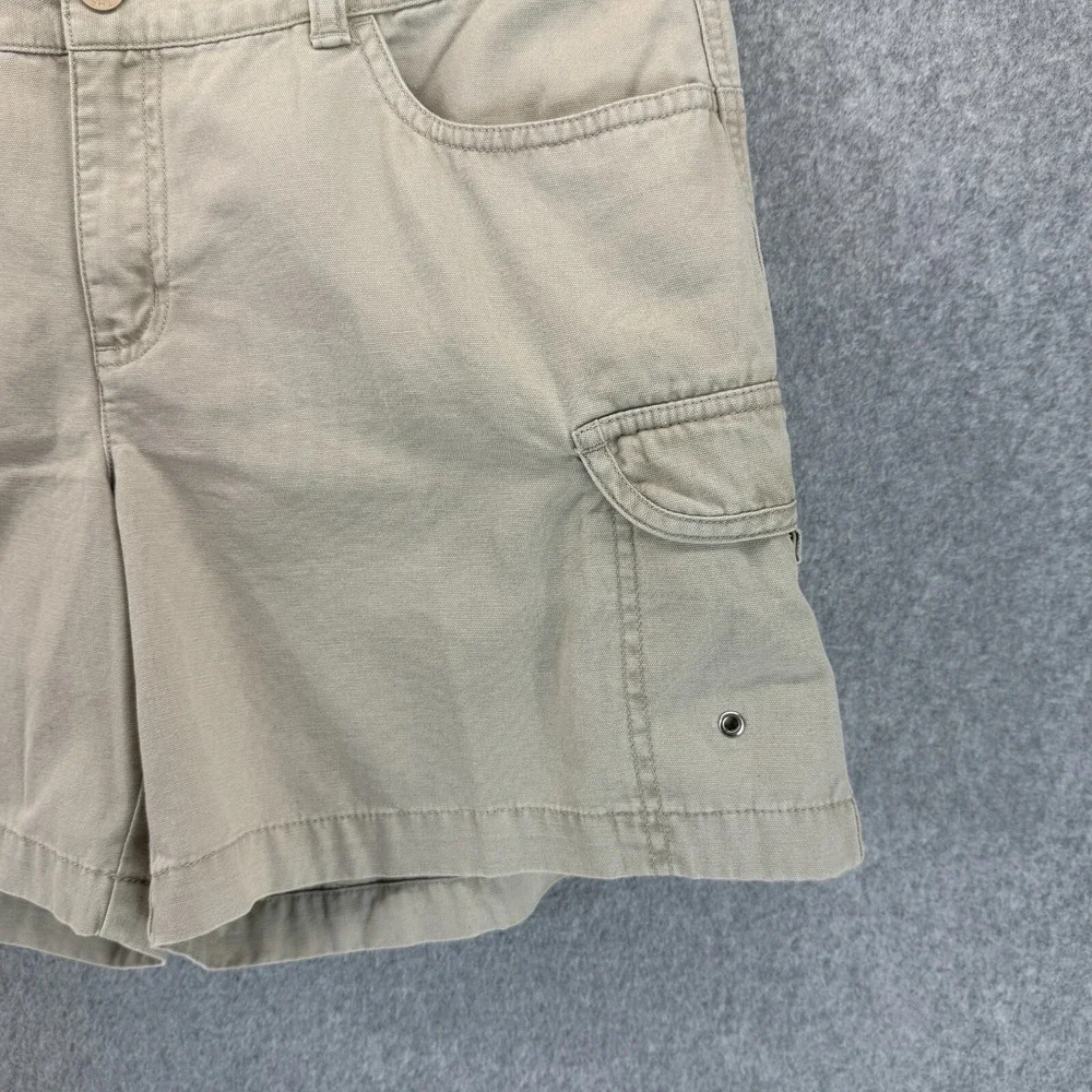 The North Face Soy Beige At Ease Shorts Cotton Cargo Hiking Womens Size 12 R NWT